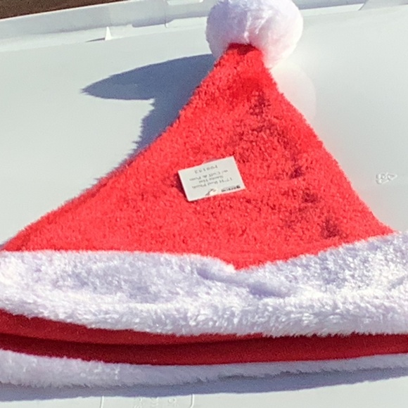 Holiday Santa hats 2+1 bonus hat and medium plush stocking NEW - Picture 2 of 10